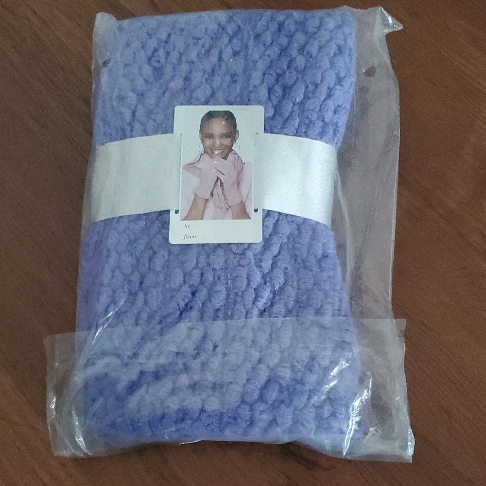 New York & Company Purple scarf and gloves